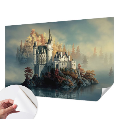 Self-adhesive photo wallpaper with a fairytale castle motif