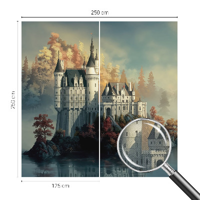 Self-adhesive photo wallpaper with a fairytale castle motif