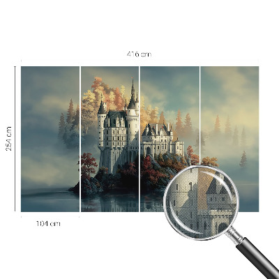 Self-adhesive photo wallpaper with a fairytale castle motif