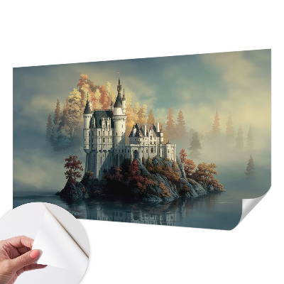 Self-adhesive photo wallpaper with a fairytale castle motif