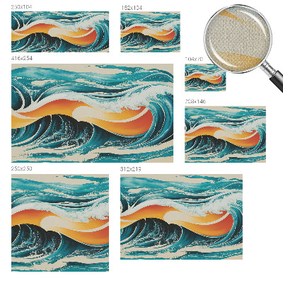 3D wall mural Abstract waves