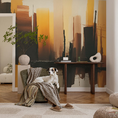 Peel and stick wall mural for kids' room with vertical stripes pattern