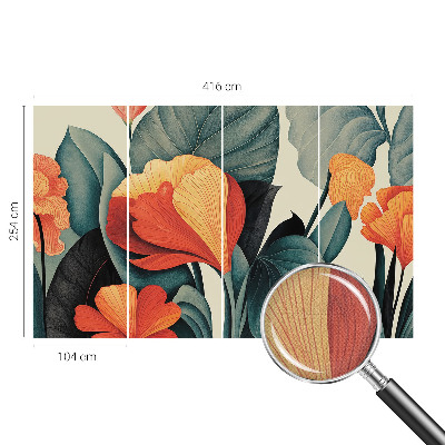 Nursery wall mural Colorful flowers