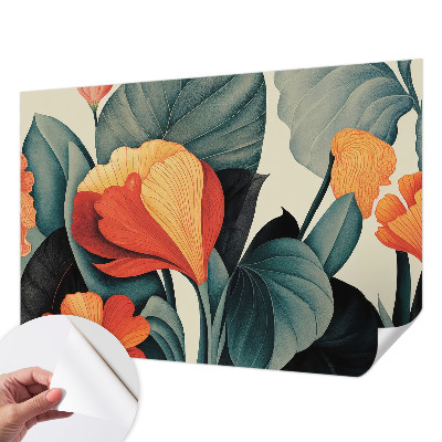 Nursery wall mural Colorful flowers