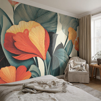 Nursery wall mural Colorful flowers