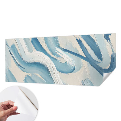 3D photo wallpaper mural with abstract brushstroke design