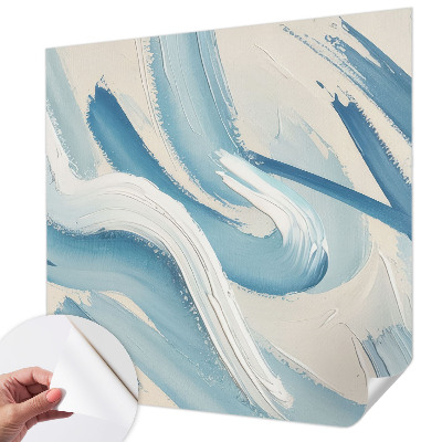 3D photo wallpaper mural with abstract brushstroke design