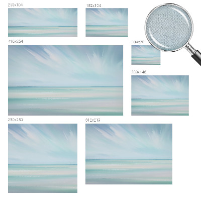 Children's wall mural with a calm sea motif