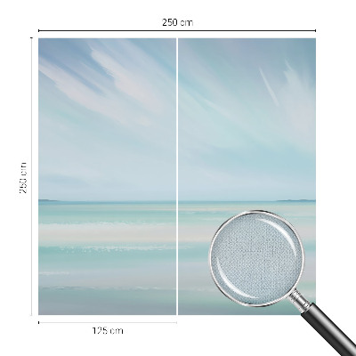 Children's wall mural with a calm sea motif
