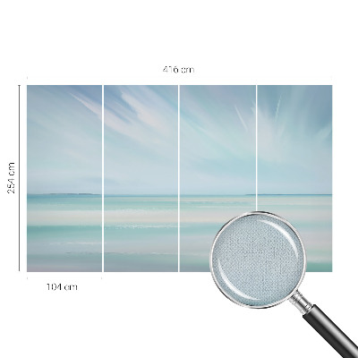 Children's wall mural with a calm sea motif