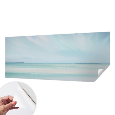 Children's wall mural with a calm sea motif