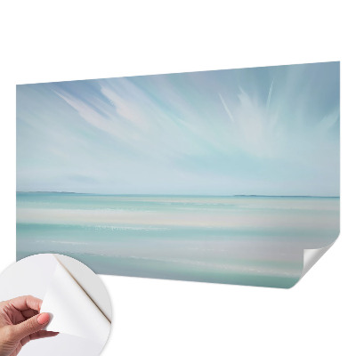 Children's wall mural with a calm sea motif