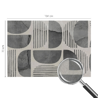 Baby room wall mural with geometric shapes