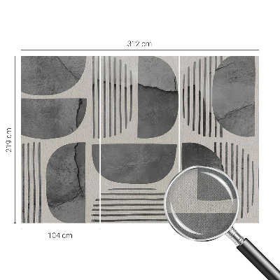 Baby room wall mural Geometric shapes