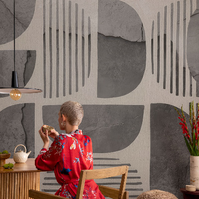 Baby room wall mural Geometric shapes
