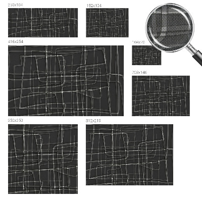 Peel and stick wall mural with an abstract linear design