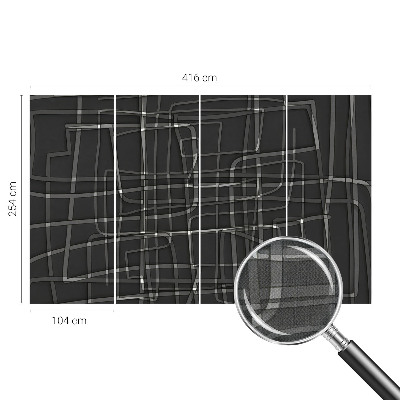 Peel and stick wall mural with an abstract linear design