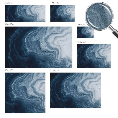 Peel and stick wallpaper mural Blue waves