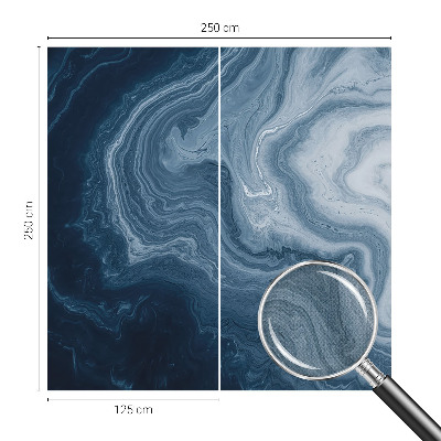 Peel and stick wallpaper mural Blue waves