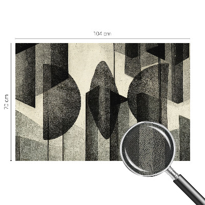 Removable wall mural with a geometric shapes pattern