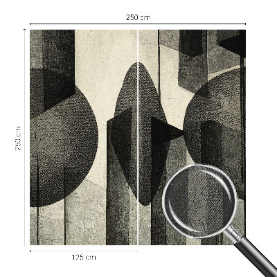 Removable wall mural with a geometric shapes pattern