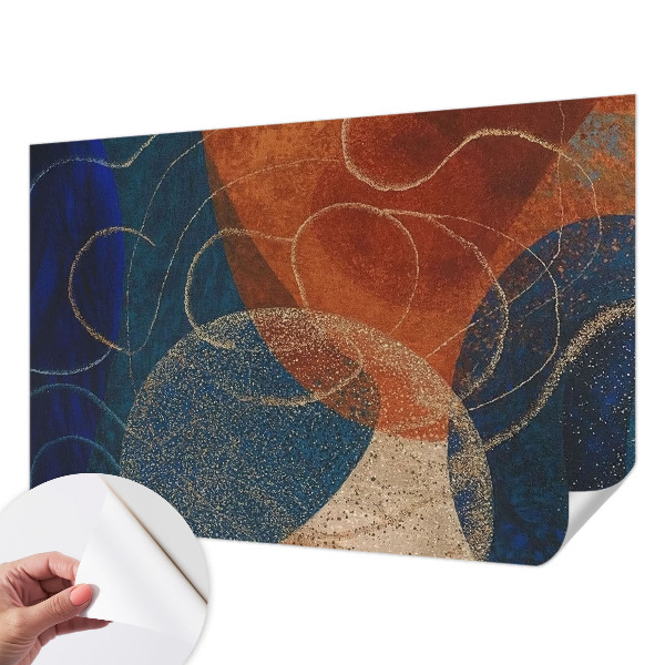 Peel and stick wall mural for bedroom Colorful forms