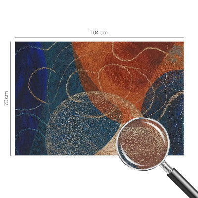 Peel and stick wall mural for bedroom with colorful abstract forms
