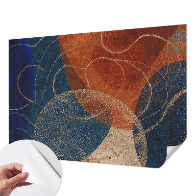 Peel and stick wall mural for bedroom Colorful forms