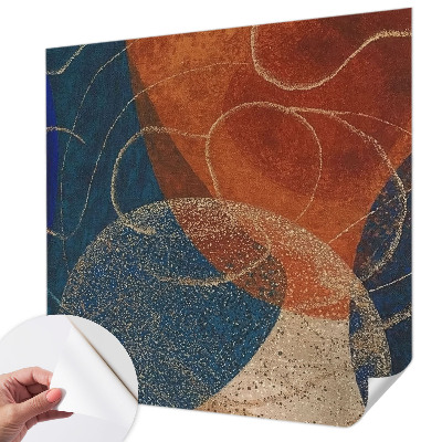 Peel and stick wall mural for bedroom Colorful forms