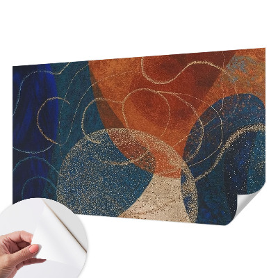 Peel and stick wall mural for bedroom Colorful forms