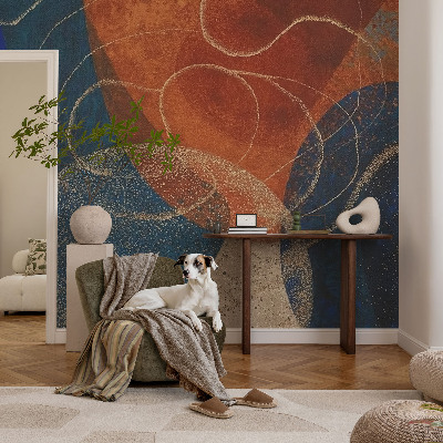 Peel and stick wall mural for bedroom Colorful forms