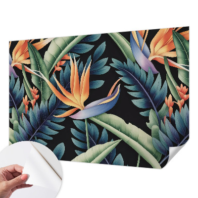 Peel and stick wall mural for living room with a paradise theme