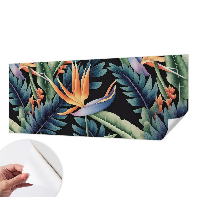Peel and stick wall mural for living room with a paradise theme