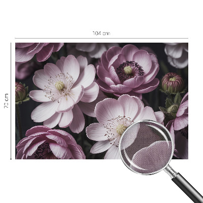 Removable wall mural wallpaper with a floral elegance design