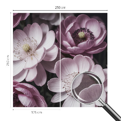 Removable wall mural wallpaper with a floral elegance design