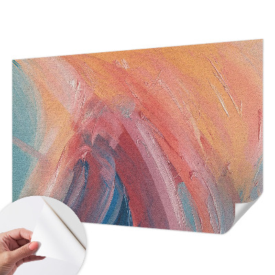 Peel and stick wall mural for kids' room with a colorful explosion design
