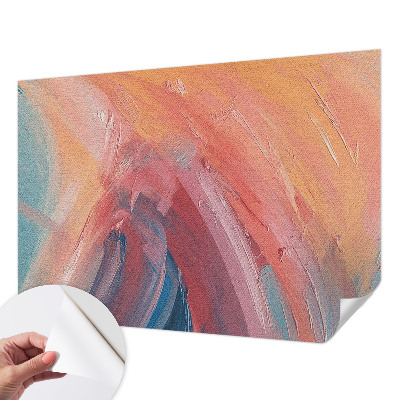Peel and stick wall mural for kids' room with a colorful explosion design