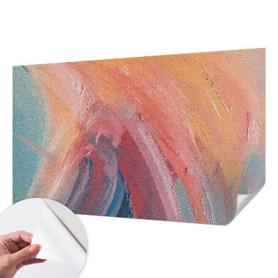 Peel and stick wall mural for kids' room with a colorful explosion design