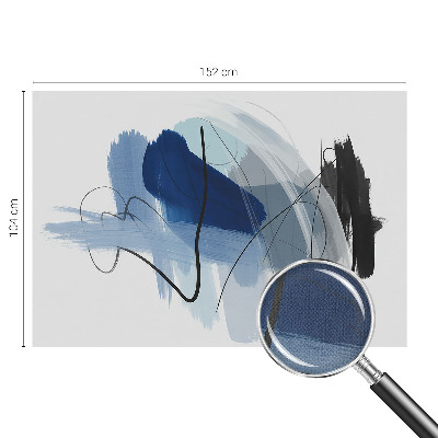 Nursery wall mural with colorful abstract designs