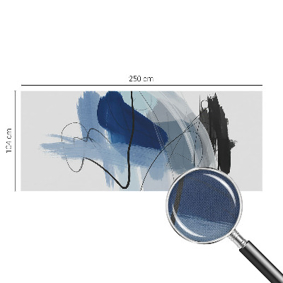 Nursery wall mural with colorful abstract designs
