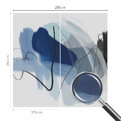 Nursery wall mural with colorful abstract designs