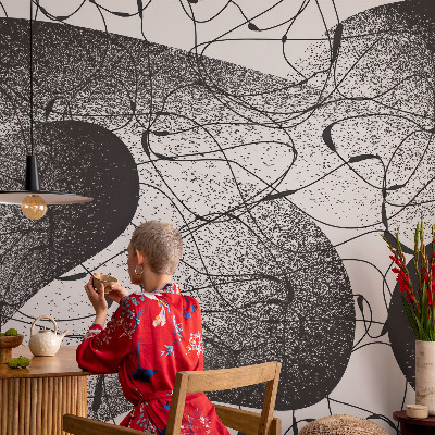 3D photo wallpaper mural with an abstract pattern