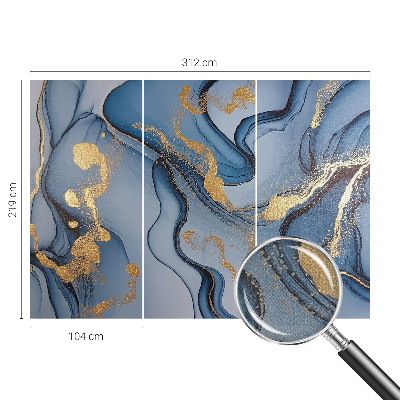 Children's wall mural Blue waves