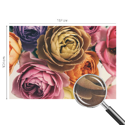 Removable wall mural wallpaper Colorful roses