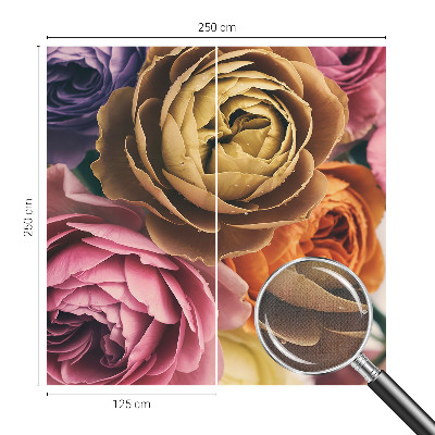 Removable wall mural wallpaper Colorful roses