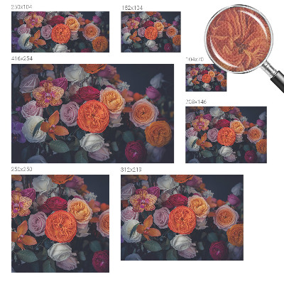 Peel and stick wallpaper mural Colorful bouquet