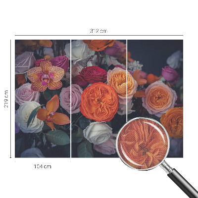 Peel and stick wallpaper mural Colorful bouquet
