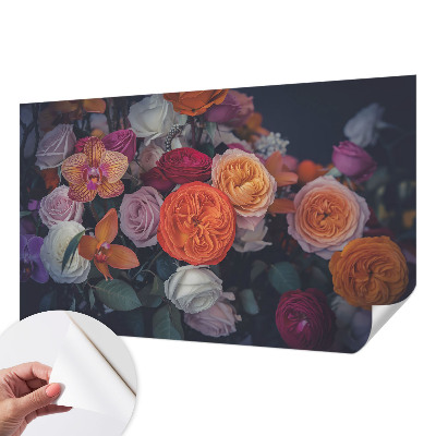 Peel and stick wallpaper mural Colorful bouquet