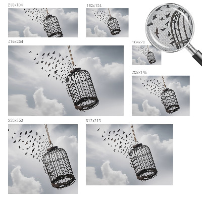 Self-adhesive wall mural Flying birds