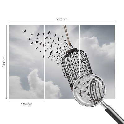 Self-adhesive wall mural Flying birds